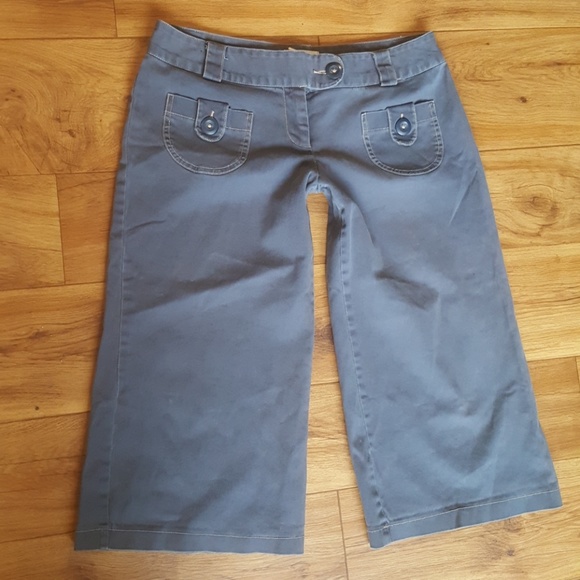 low rise wide leg trousers